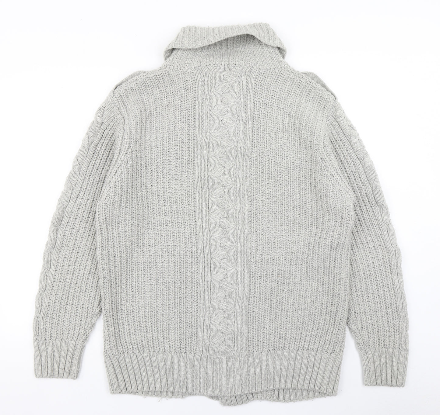 NEXT Mens Grey  Knit Cardigan Jumper Size L