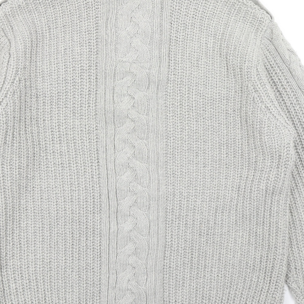 NEXT Mens Grey  Knit Cardigan Jumper Size L