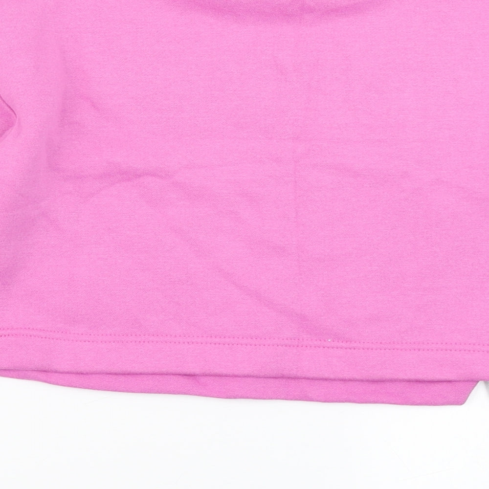 Primark Girls Pink Colourblock  Pullover Sweatshirt Size 10-11 Years  - Cropped