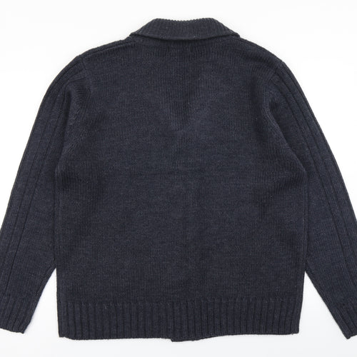 George Mens Blue  Knit Cardigan Jumper Size XL