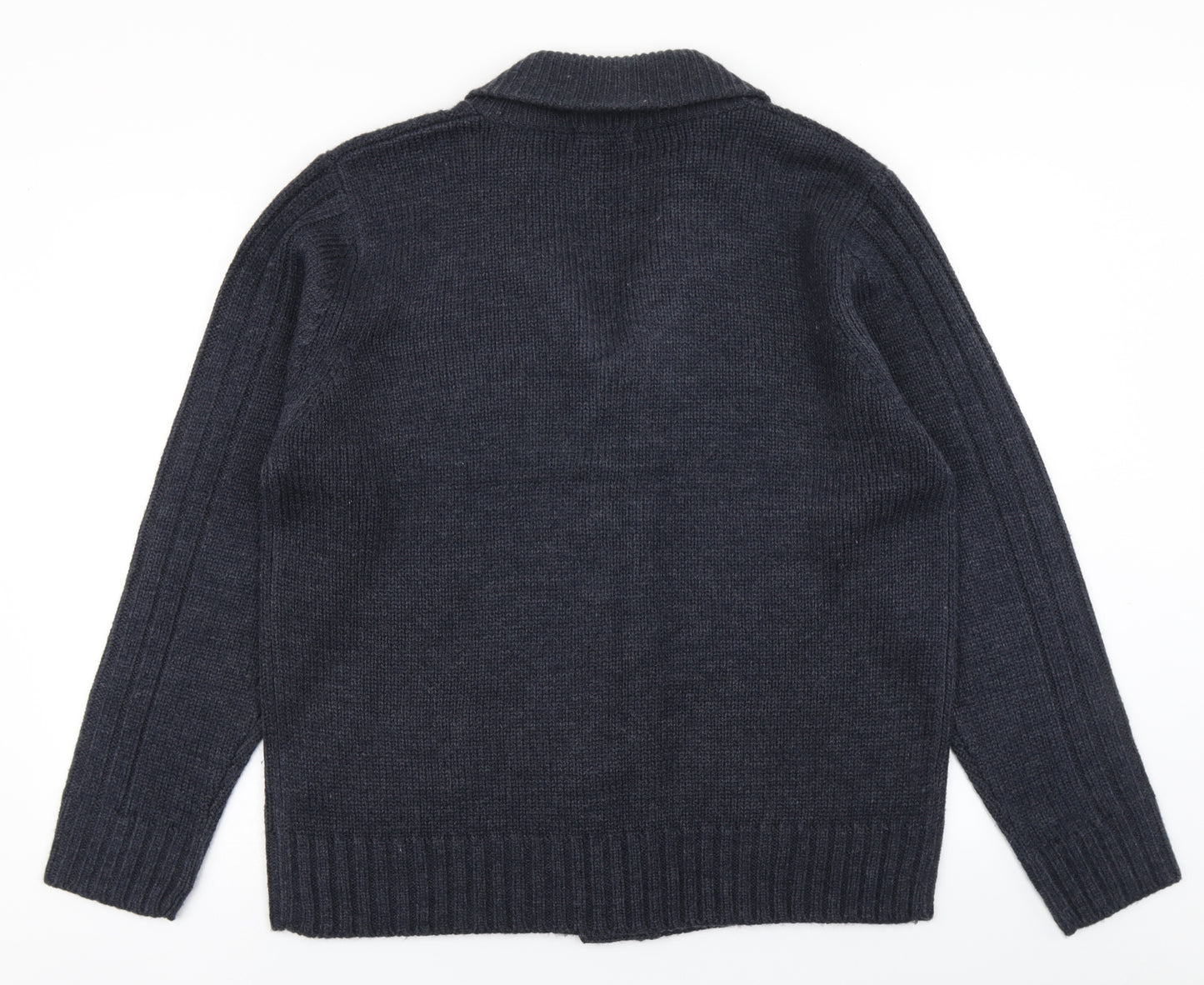 George Mens Blue  Knit Cardigan Jumper Size XL