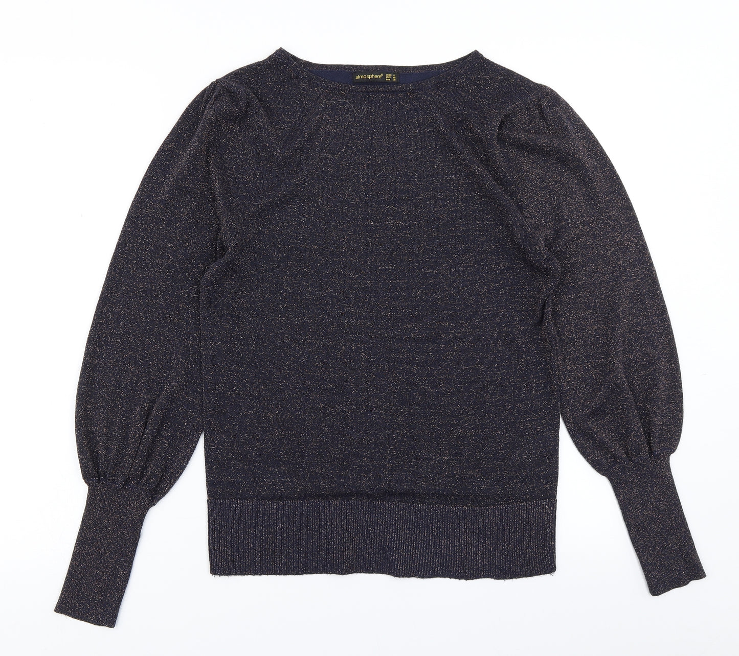 Atmosphere Womens Blue  Knit Pullover Jumper Size 12  - Balloon sleeve