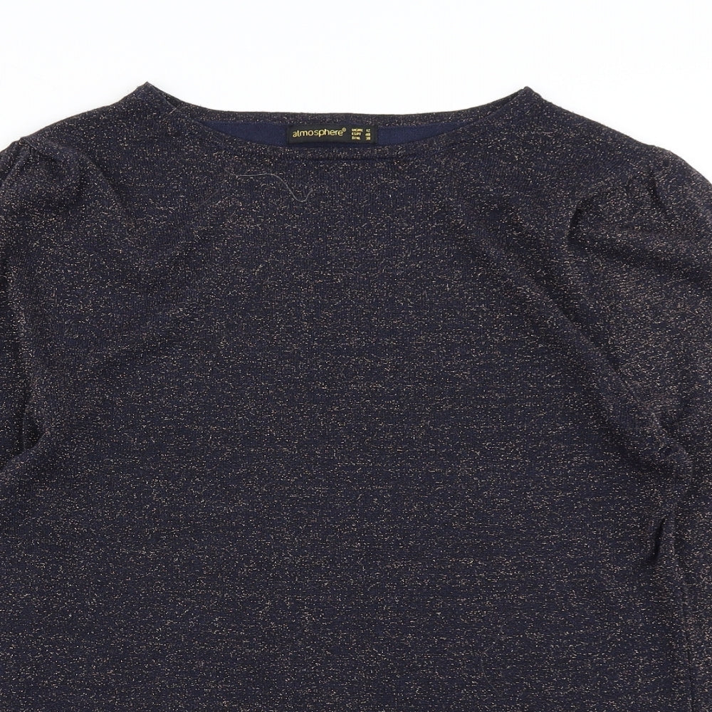 Atmosphere Womens Blue  Knit Pullover Jumper Size 12  - Balloon sleeve