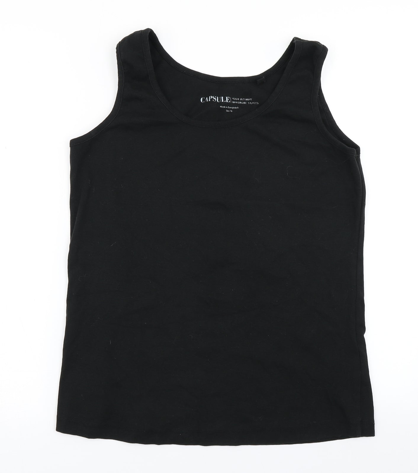 Capsule Womens Black   Basic Tank Size 16