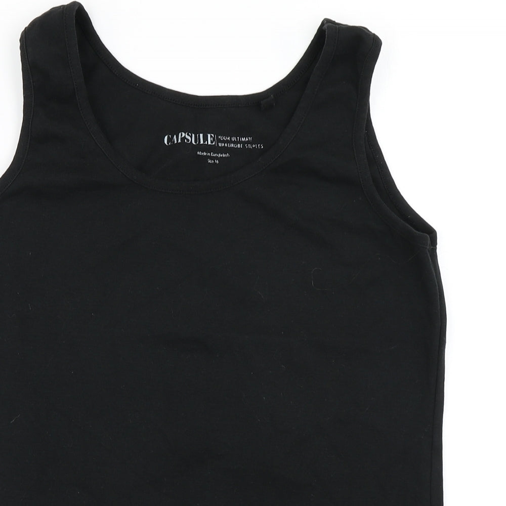 Capsule Womens Black   Basic Tank Size 16