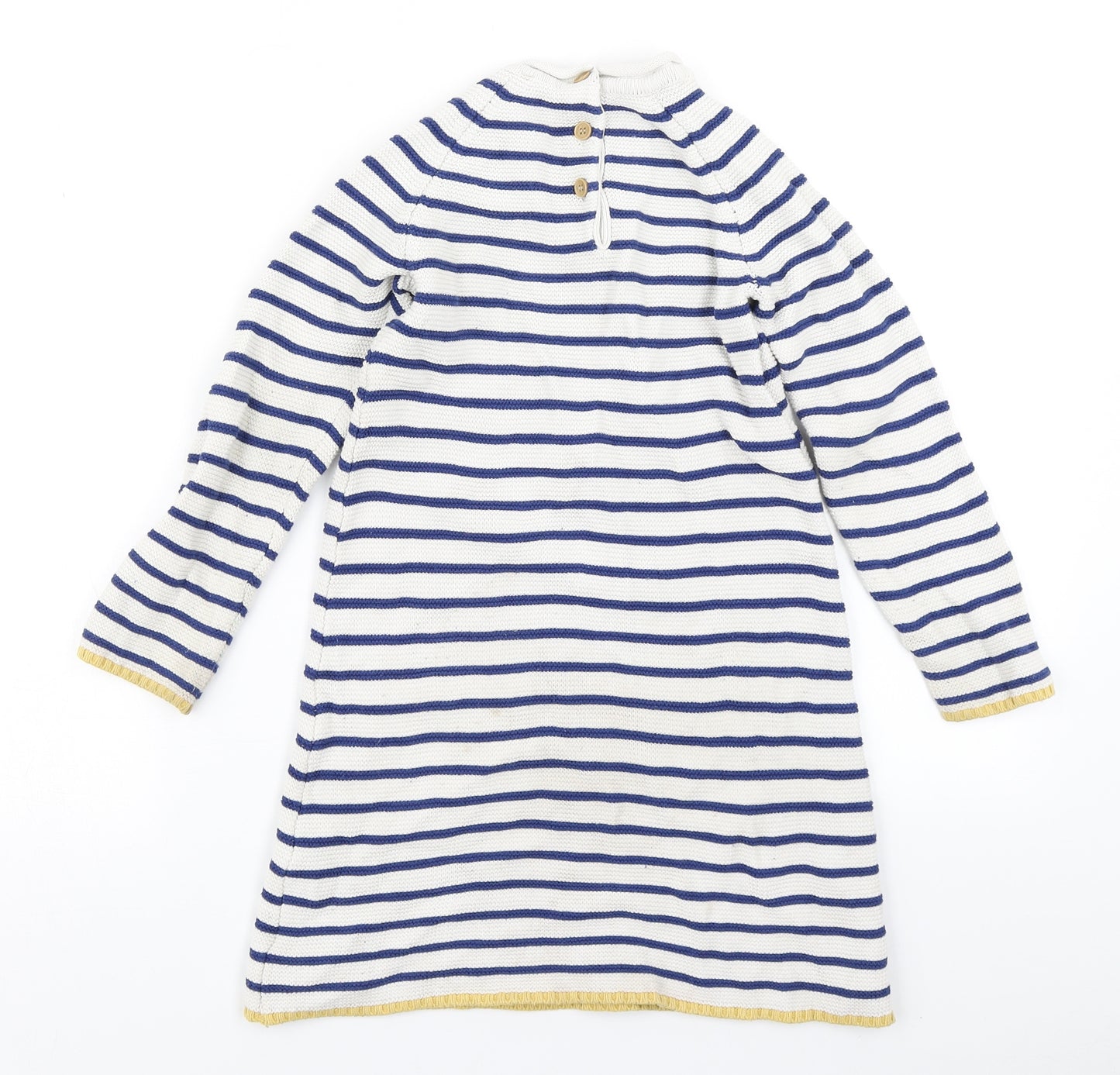 Mini Club Girls Blue Striped Knit A-Line  Size 4-5 Years