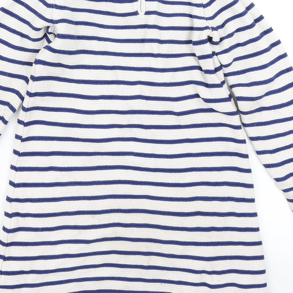 Mini Club Girls Blue Striped Knit A-Line  Size 4-5 Years