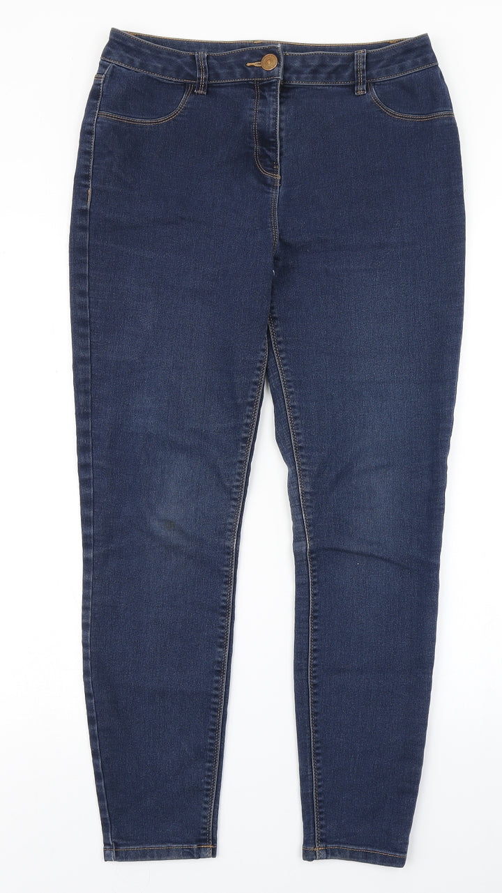 /Denim Womens Blue Denim Straight Jeans Size 12 L26 in