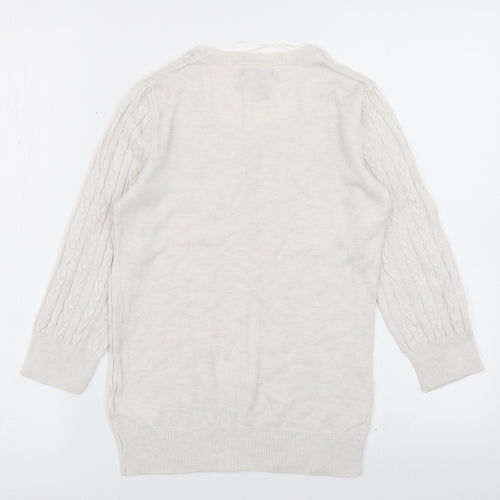 H&M Womens White  Knit Pullover Jumper Size XS