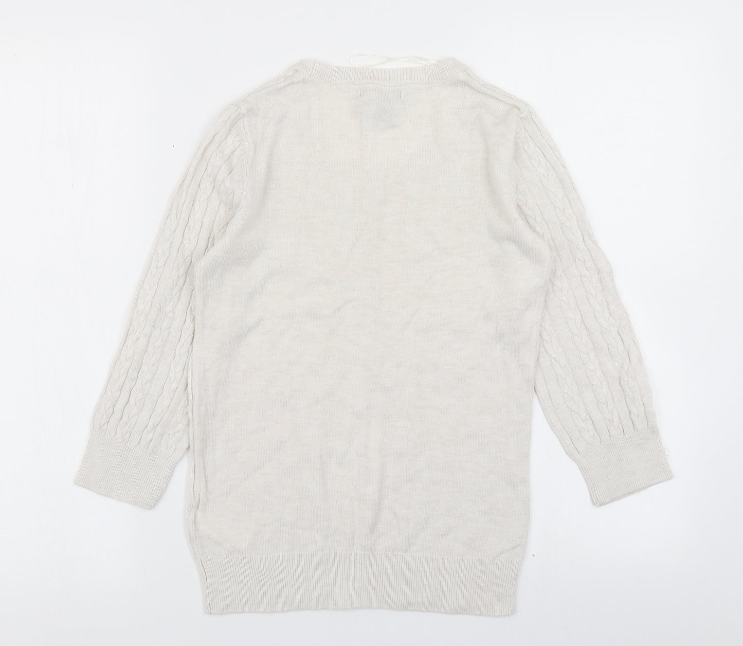 H&M Womens White  Knit Pullover Jumper Size XS