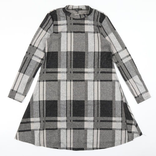 Atmosphere Womens Black Plaid  Fit & Flare  Size 8
