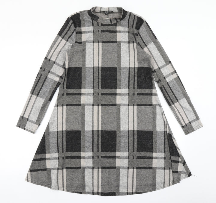 Atmosphere Womens Black Plaid  Fit & Flare  Size 8