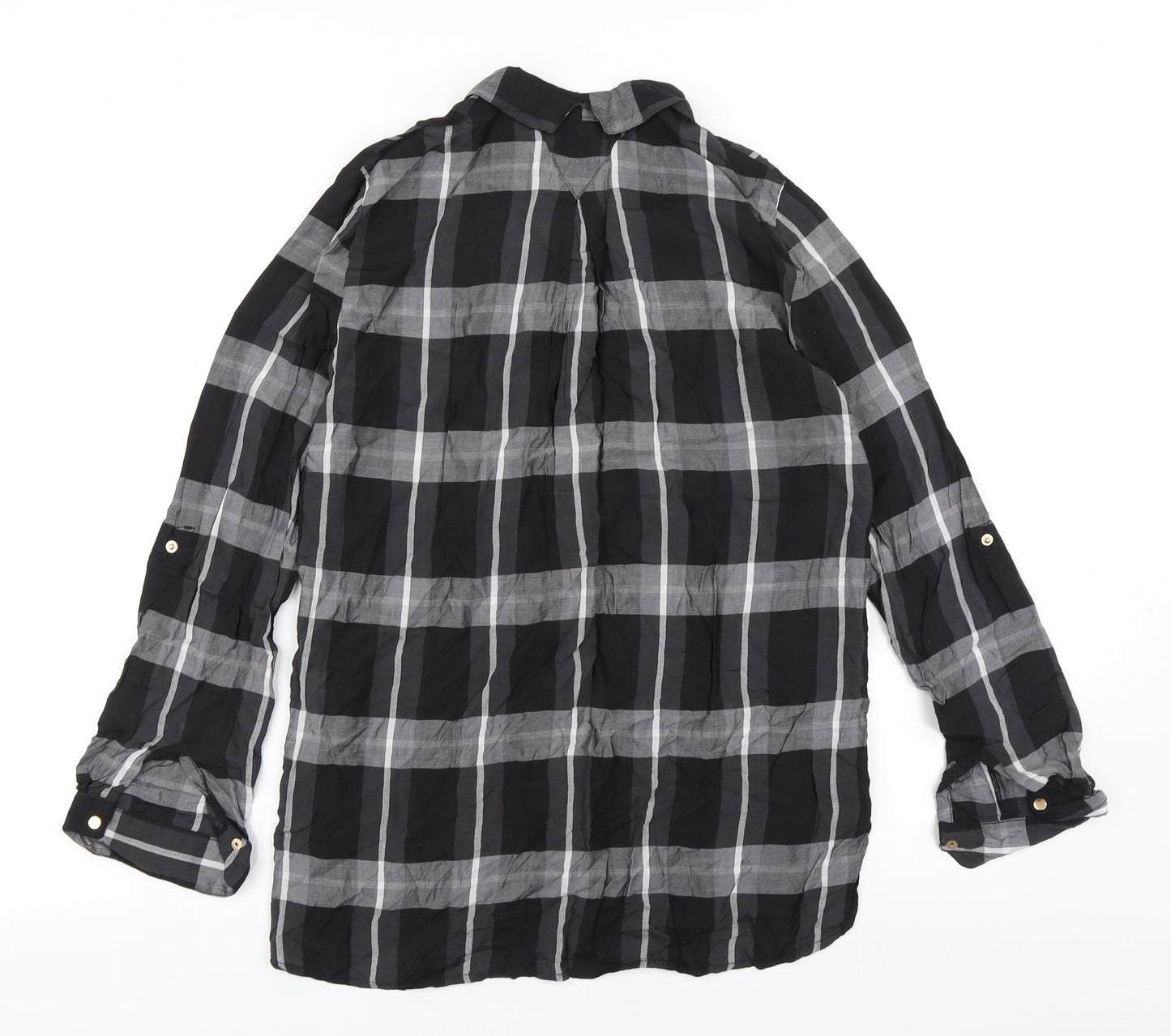 River Island Womens Black Check  Basic Blouse Size 6