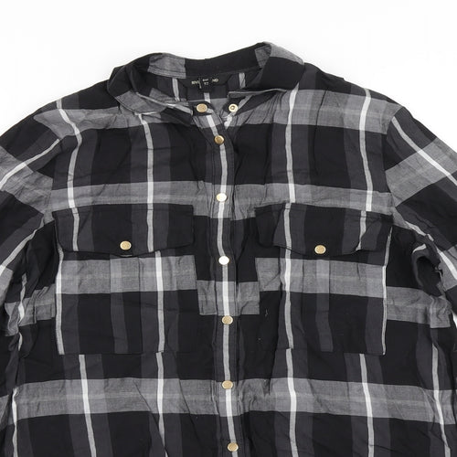 River Island Womens Black Check  Basic Blouse Size 6