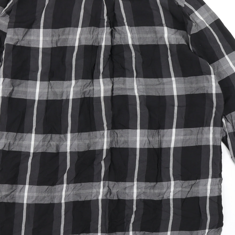 River Island Womens Black Check  Basic Blouse Size 6