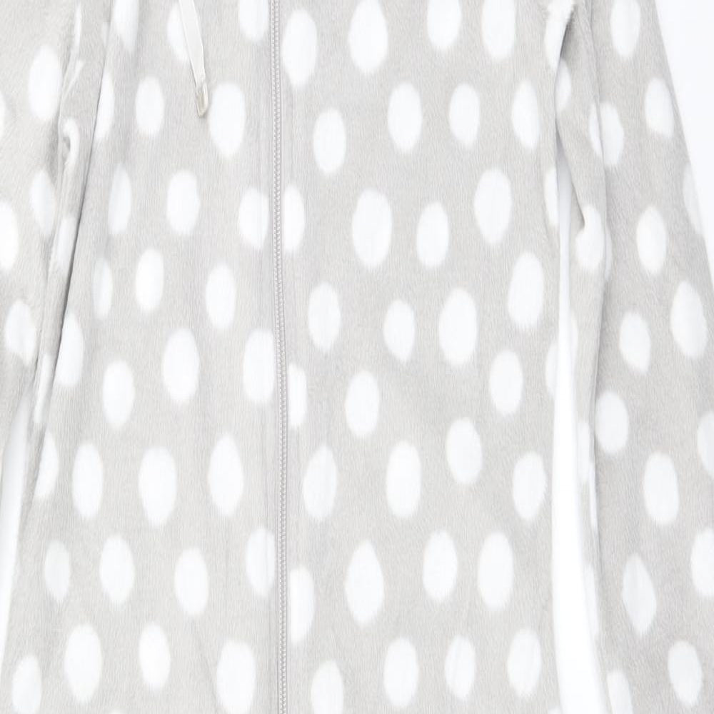 NEXT Womens Grey Polka Dot Fleece Top One Piece Size XS