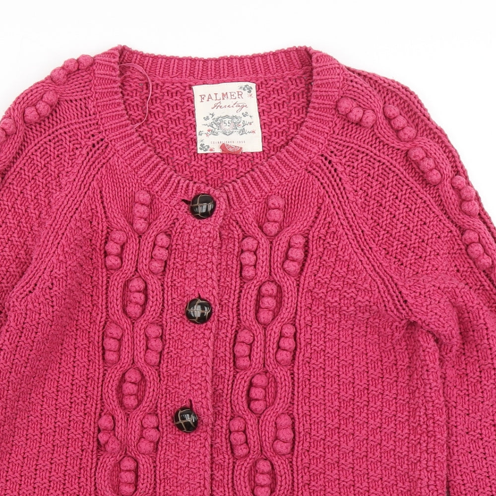 Falmer Womens Pink  Knit Cardigan Jumper Size 12