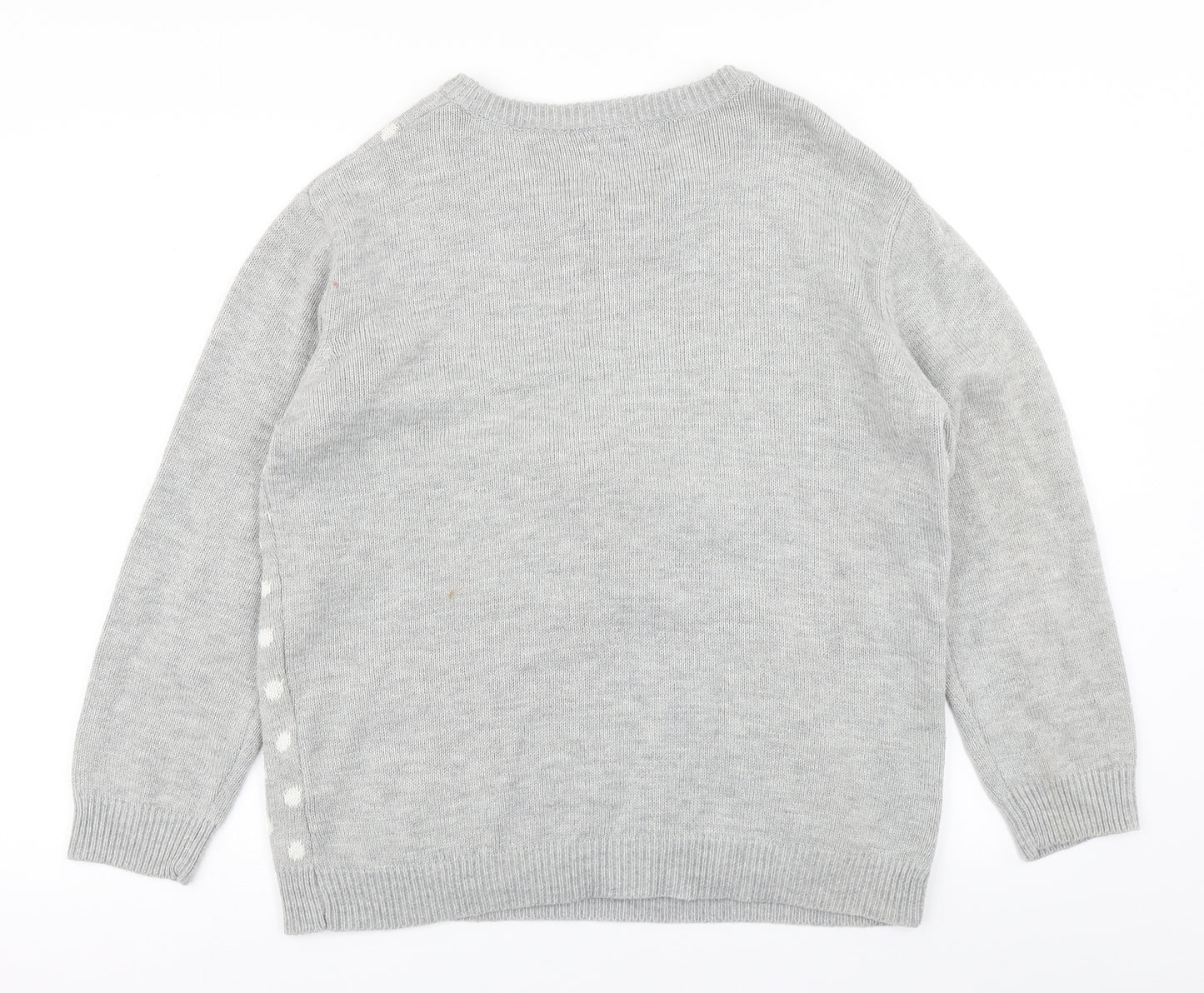 Atmosphere Womens Grey  Knit Pullover Jumper Size M  - Christmas Jumper Polar bear