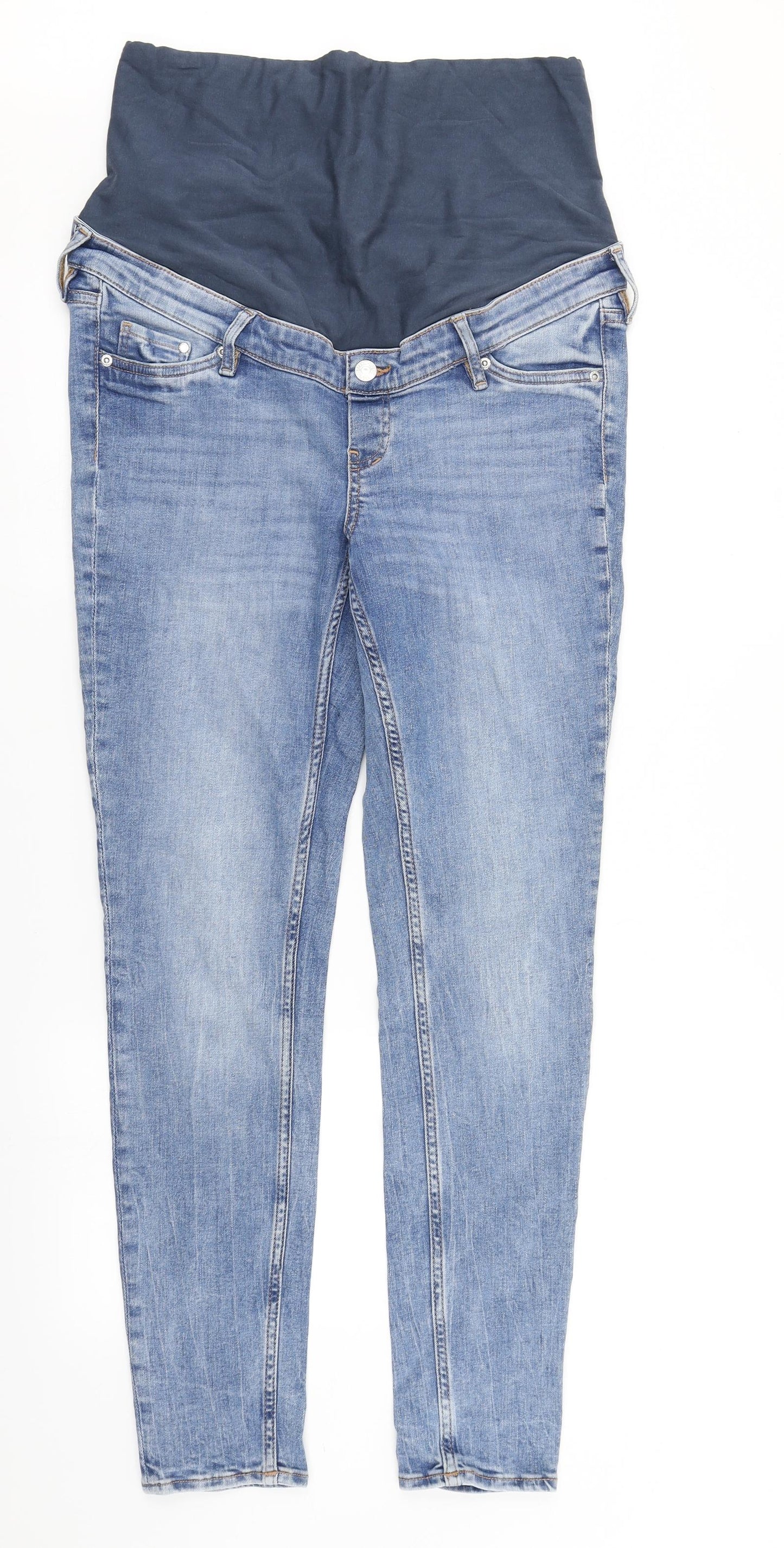H&M Womens Blue  Denim Skinny Jeans Size M L28 in