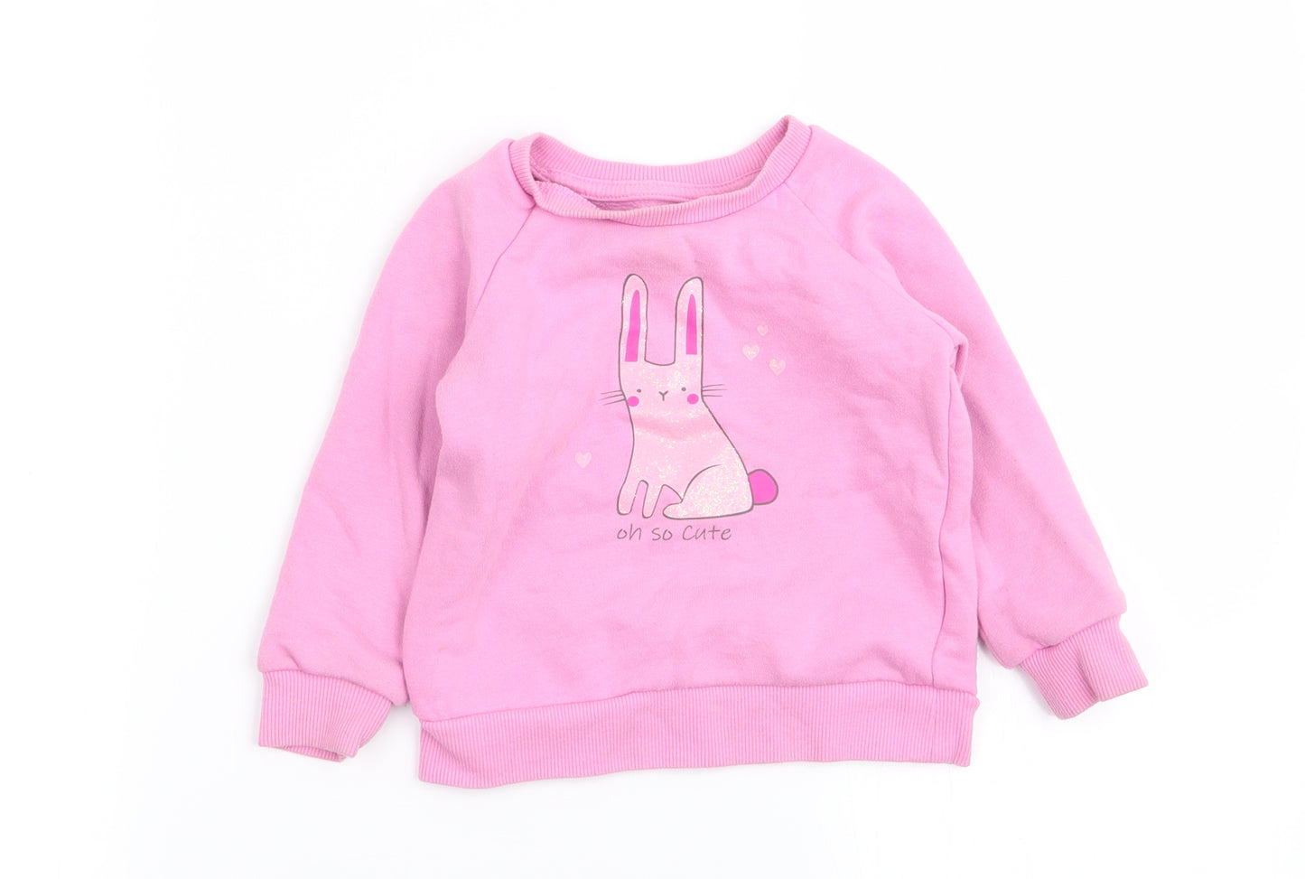 Primark Girls Pink   Pullover Jumper Size 12-18 Months