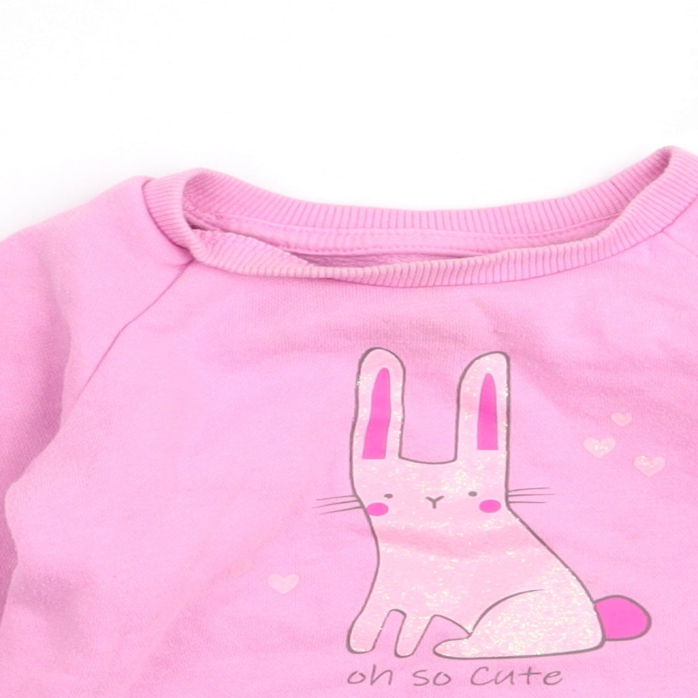 Primark Girls Pink   Pullover Jumper Size 12-18 Months