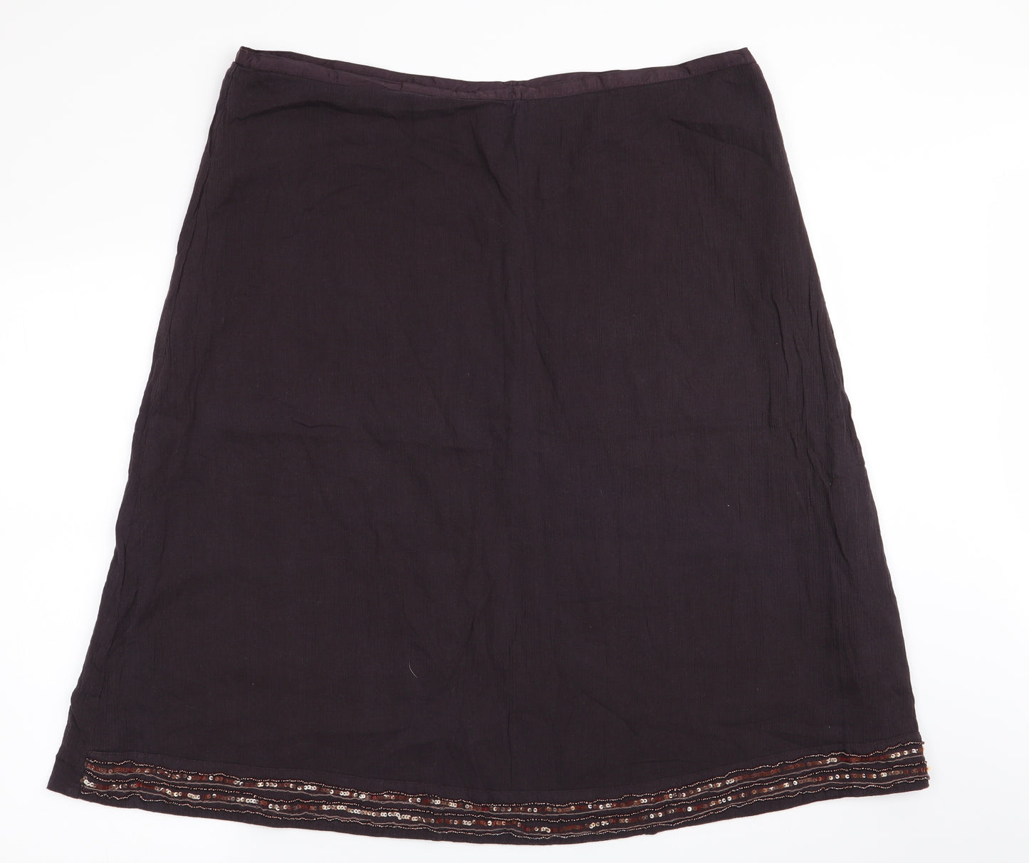 bonmarche Womens Brown   Flare Skirt Size 22