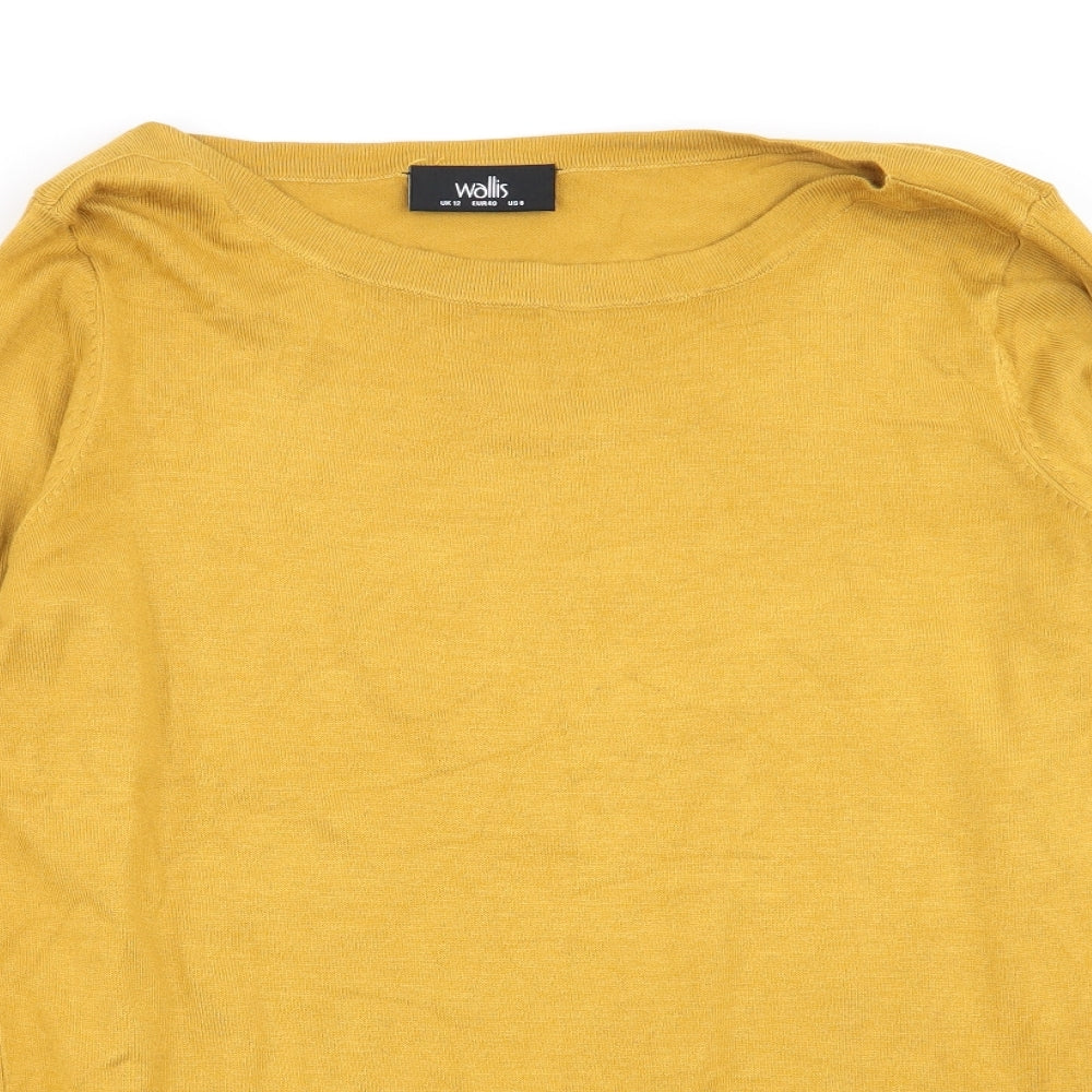 Wallis Womens Yellow   Pullover Jumper Size 12
