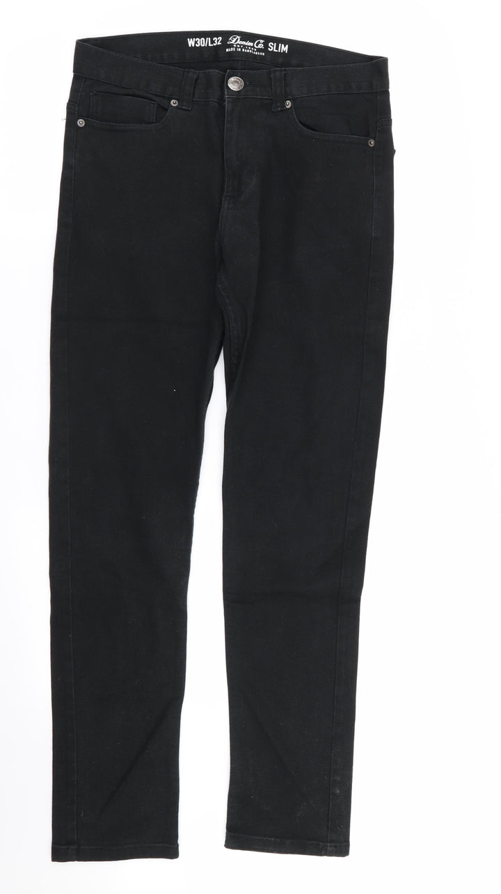 denim and co Mens Black Skinny Jeans Size 30 in L32 in