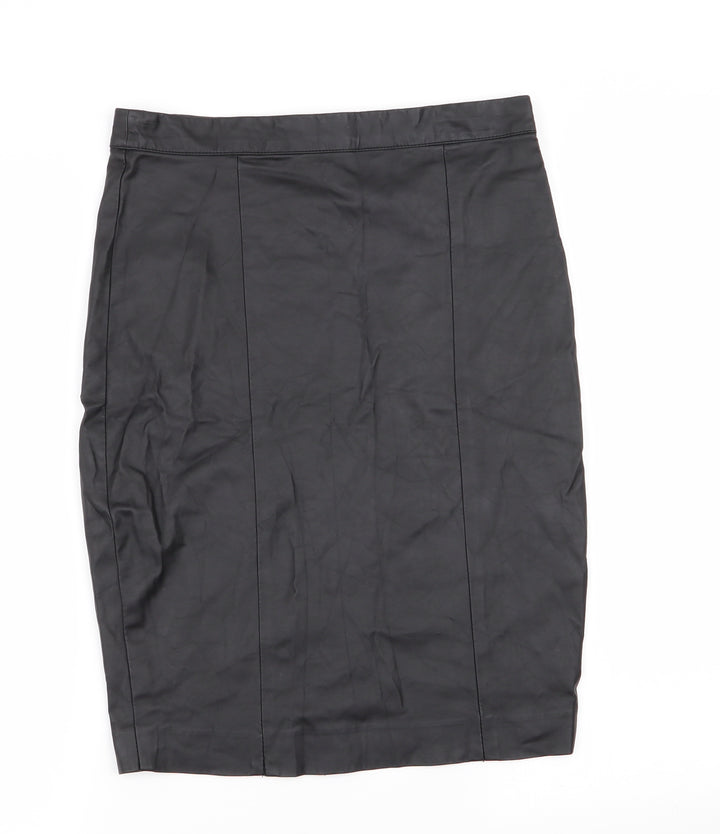 Topshop Womens Black A-Line Skirt Size 10