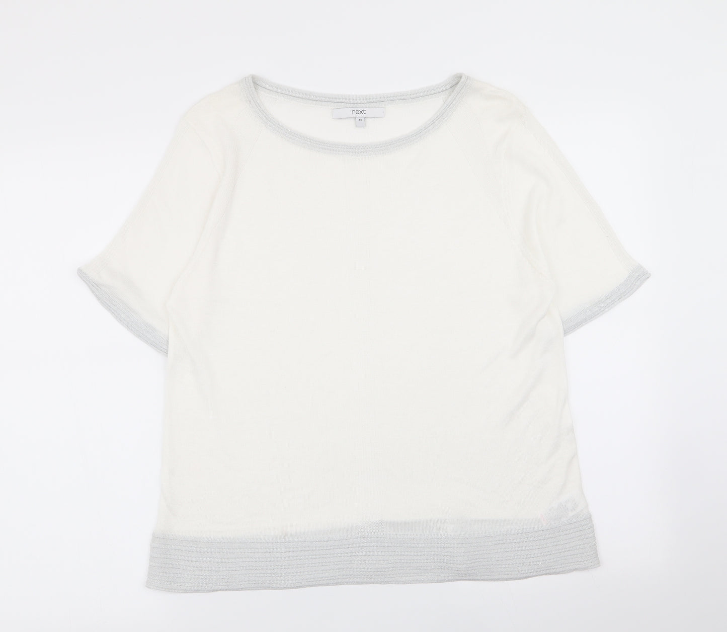 NEXT Womens White   Basic T-Shirt Size 14