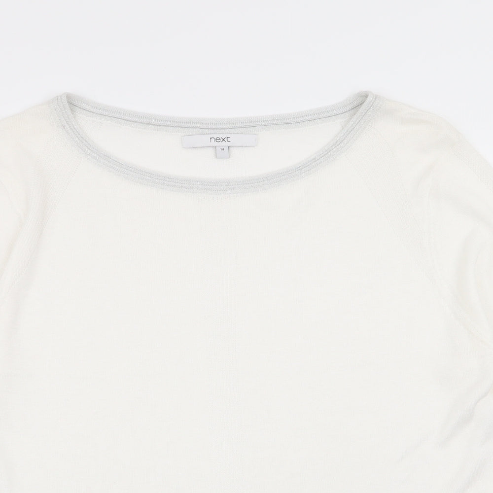 NEXT Womens White   Basic T-Shirt Size 14