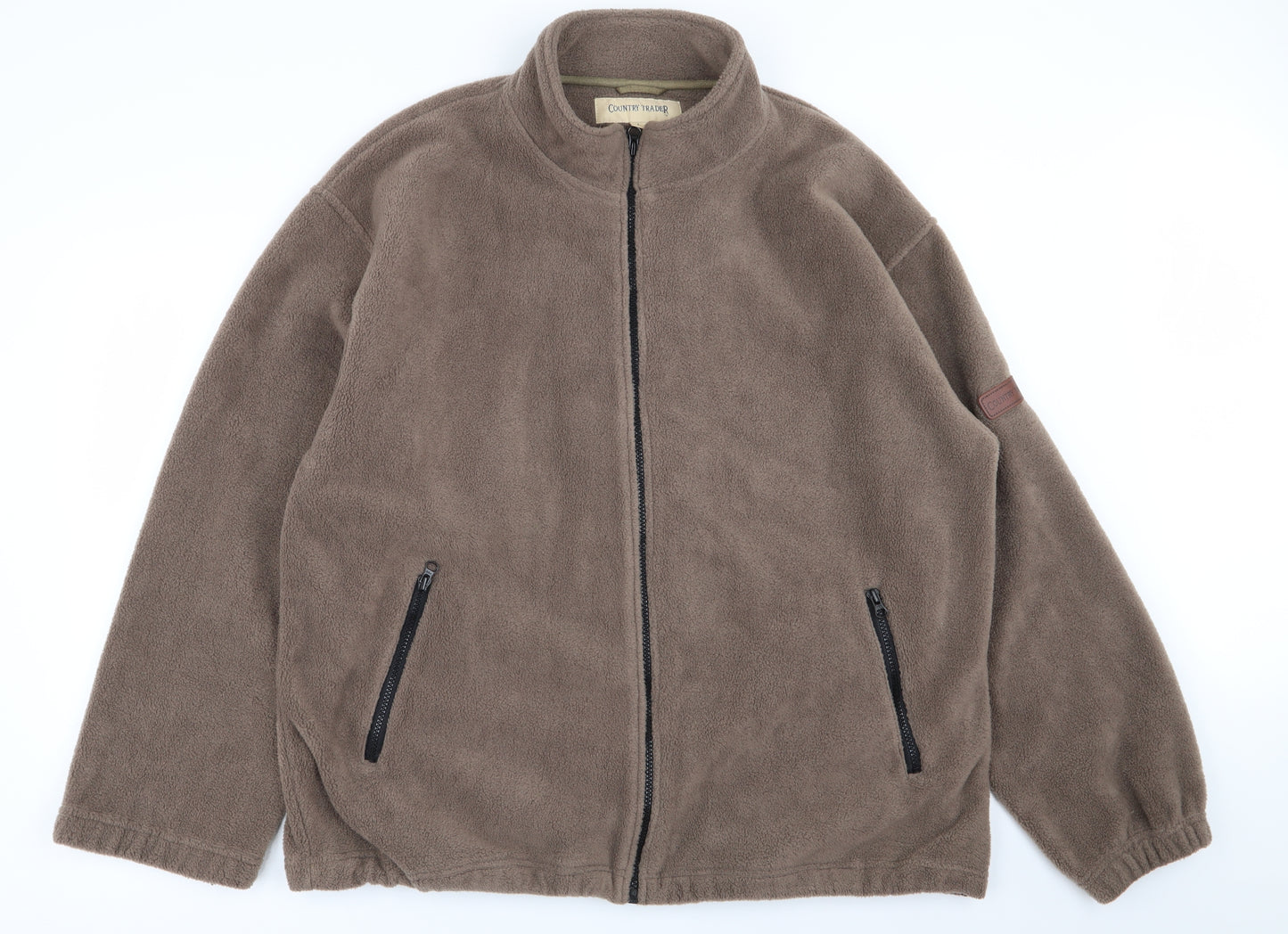 country trader Mens Brown   Full Zip Jumper Size L