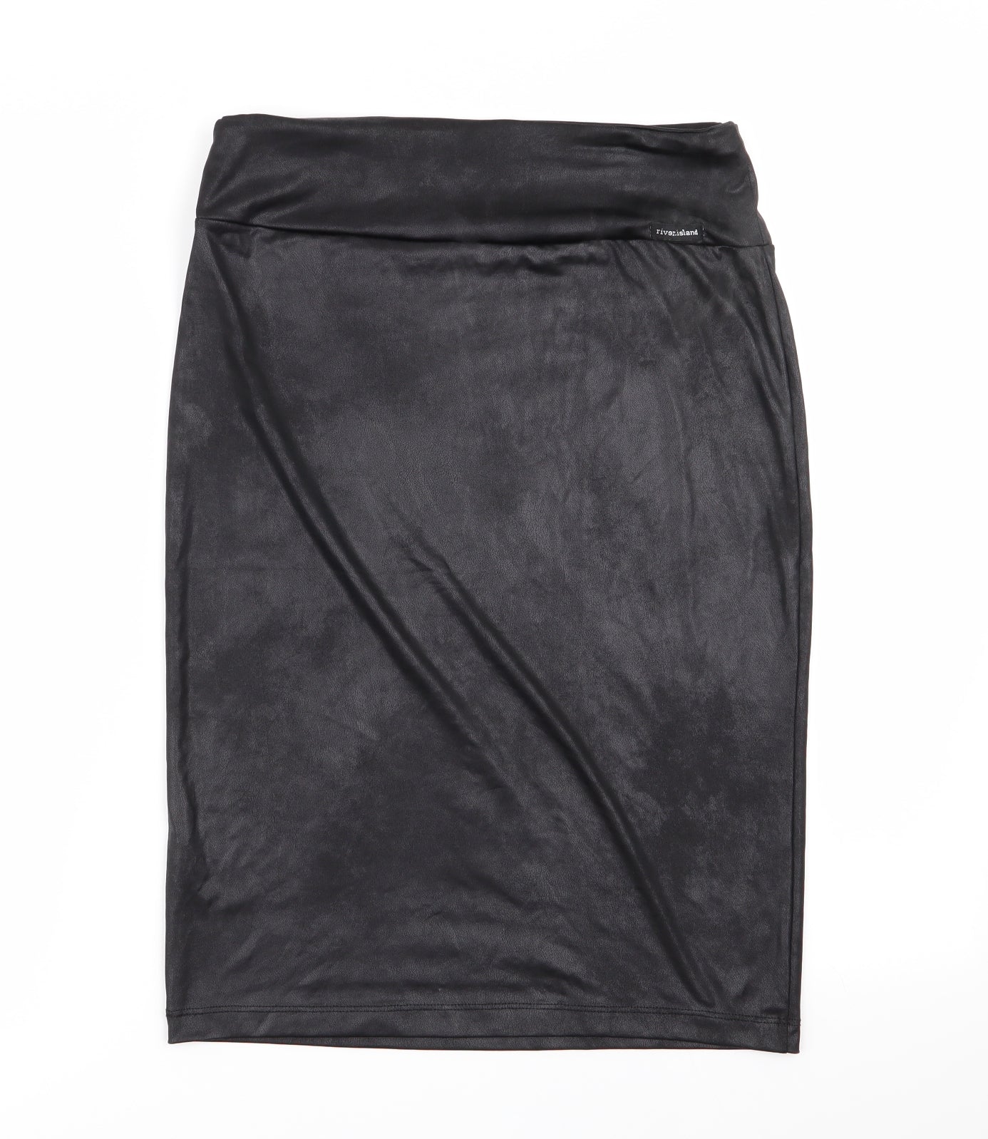 river ialsn Womens Black   A-Line Skirt Size 12  - Stretch waistband