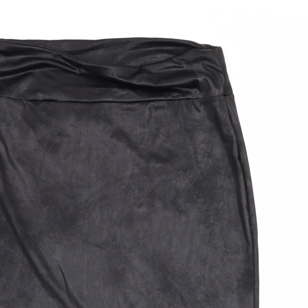 river ialsn Womens Black   A-Line Skirt Size 12  - Stretch waistband