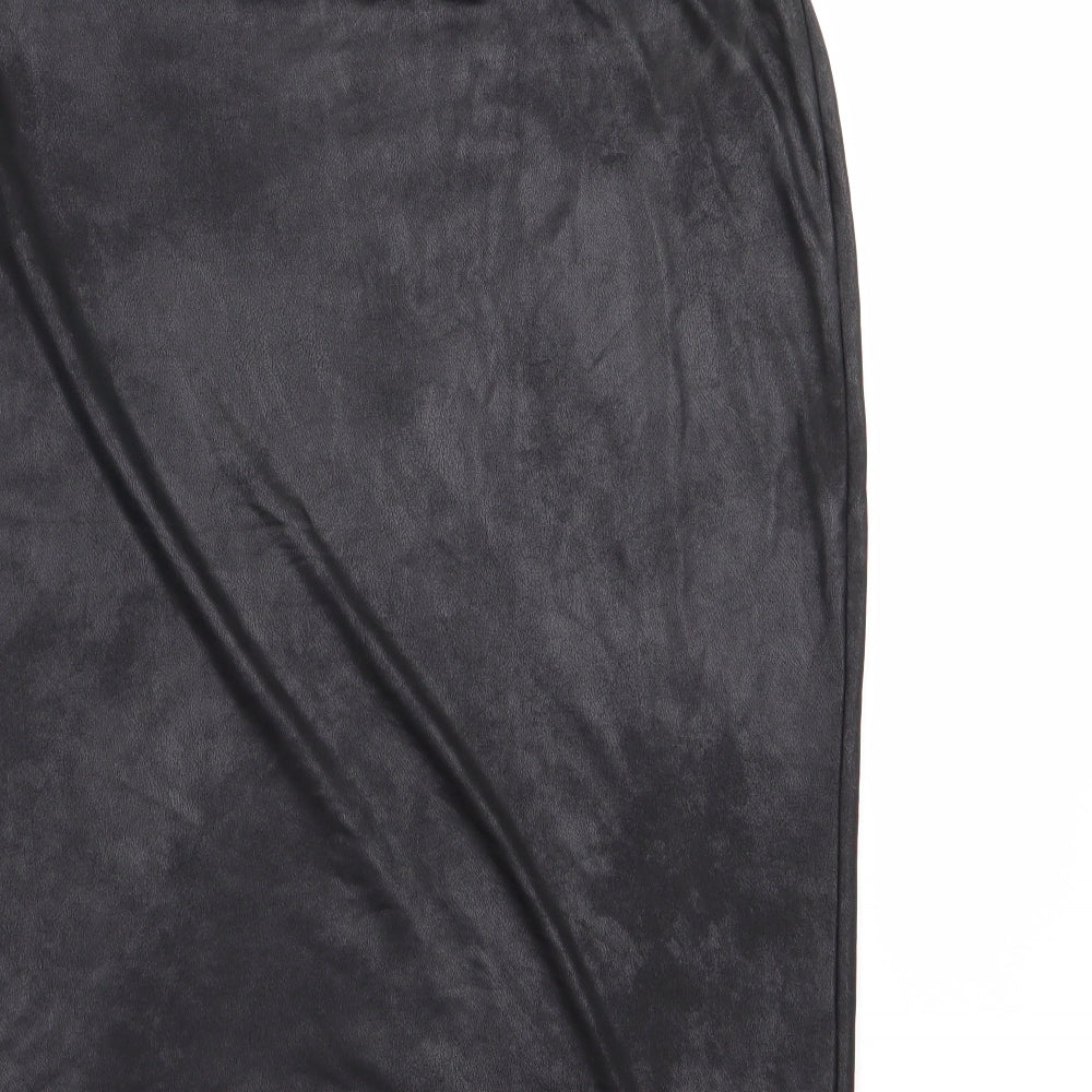 river ialsn Womens Black   A-Line Skirt Size 12  - Stretch waistband