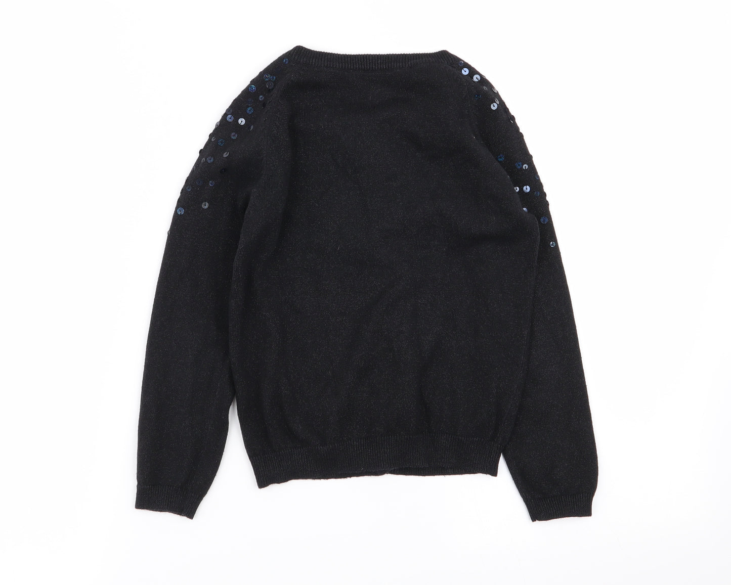 Asda George Girls Black   Cardigan Jumper Size 7-8 Years