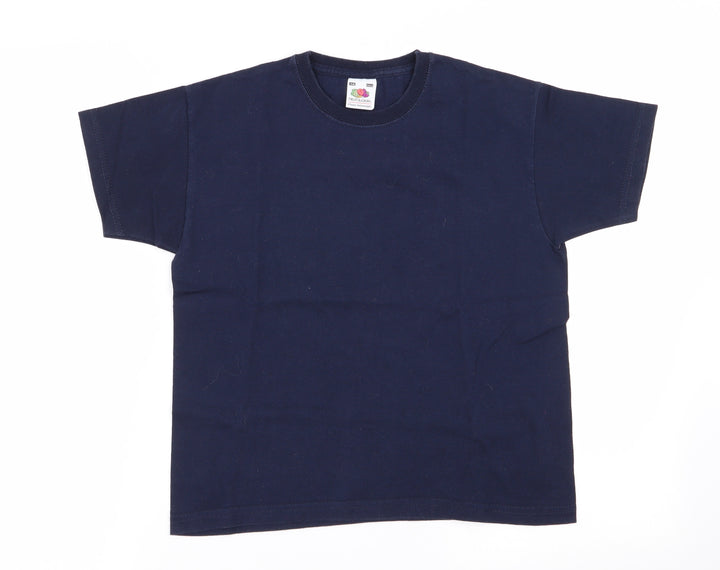 fruit the loom Boys Blue   Basic T-Shirt Size 7-8 Years