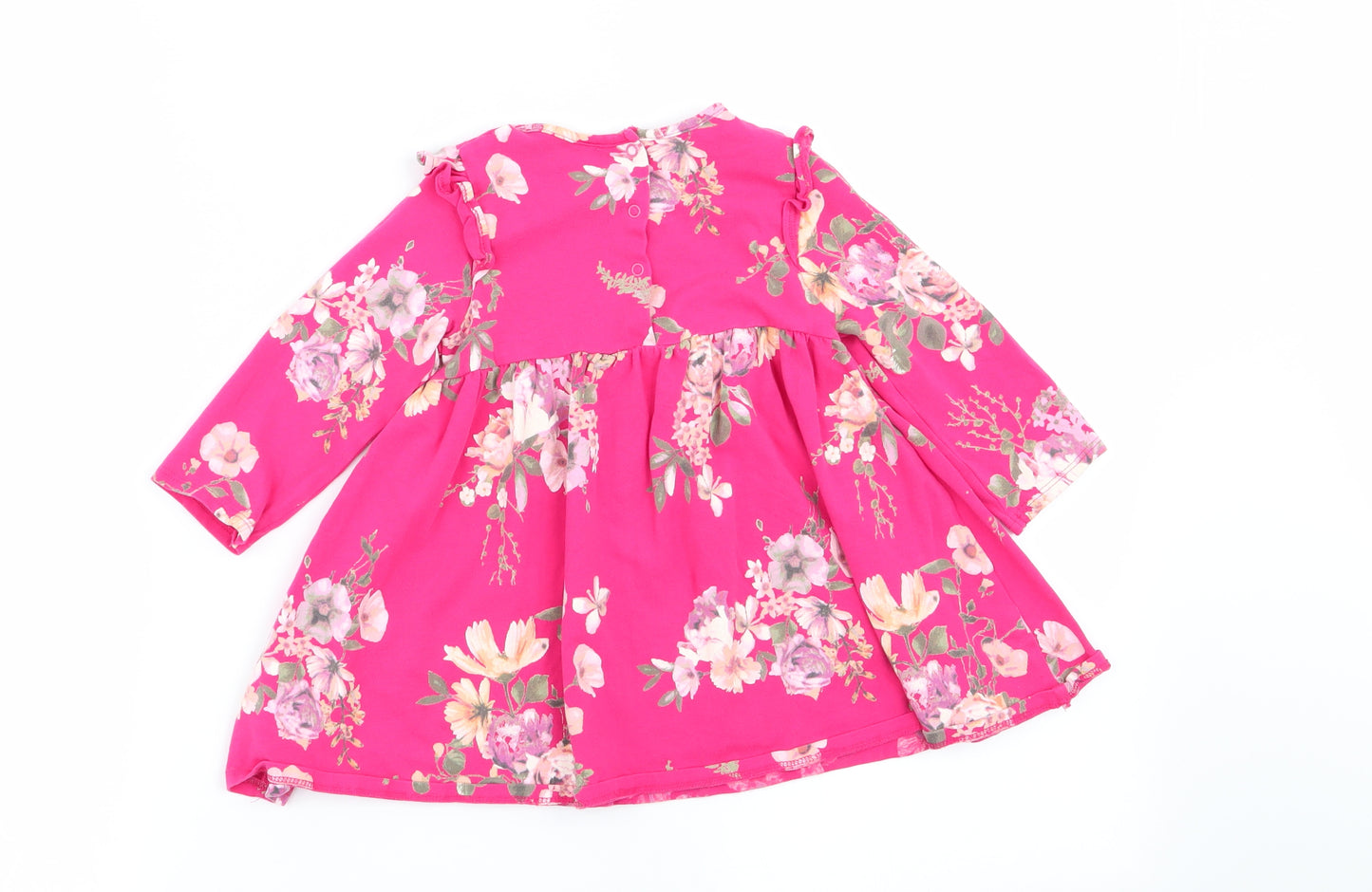 NEXT Girls Pink Floral  Fit & Flare  Size 9-12 Months