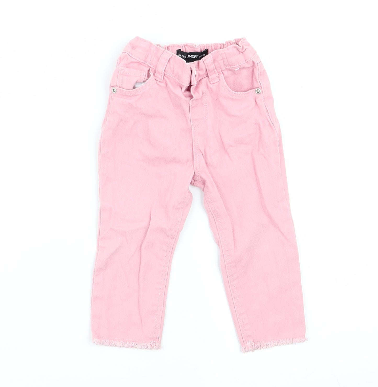Primark Girls Pink   Cargo Jeans Size 9-12 Months