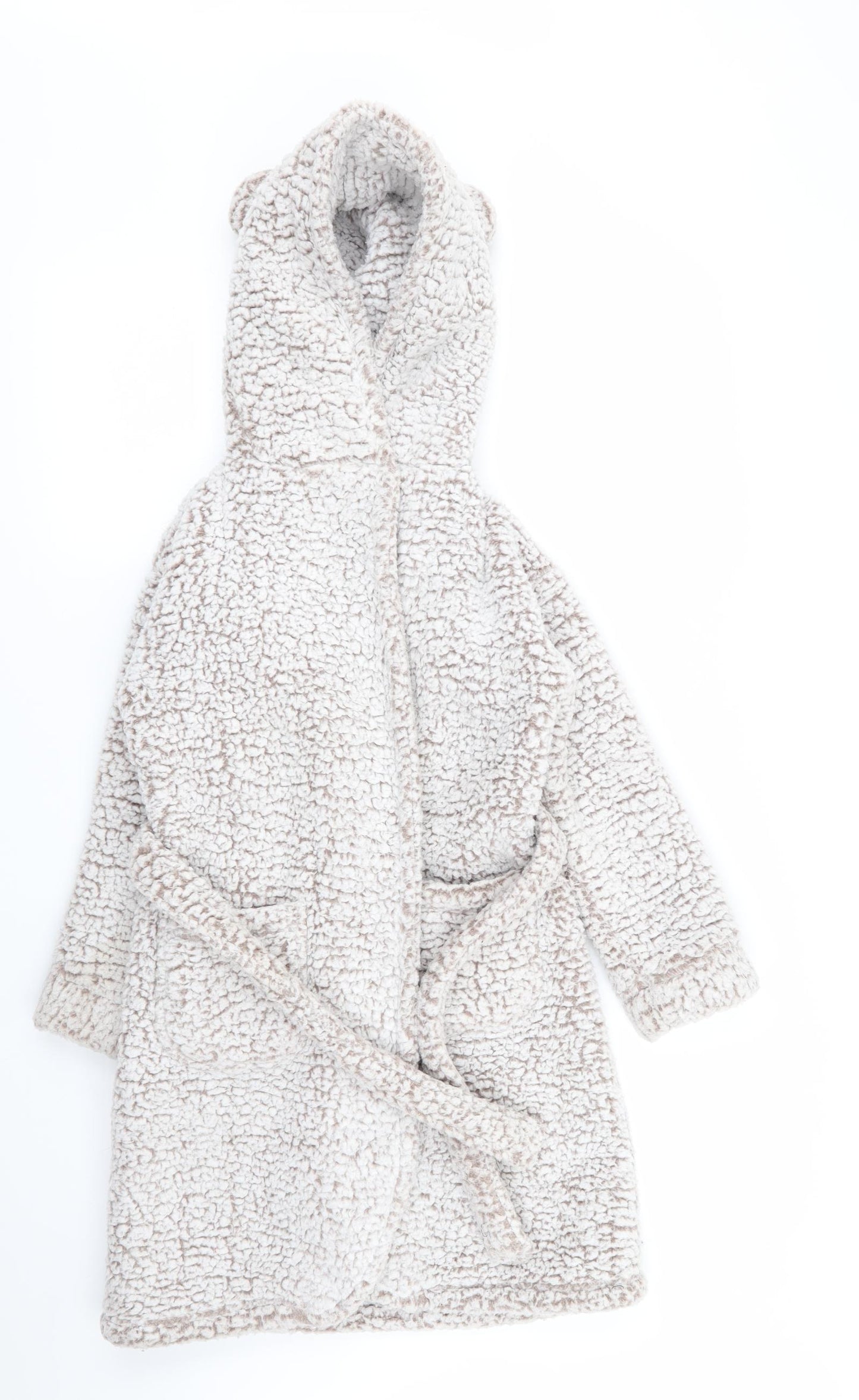 F&F Girls Beige Solid  Top Robe Size 7-8 Years