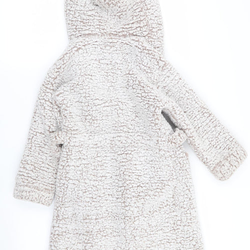 F&F Girls Beige Solid  Top Robe Size 7-8 Years