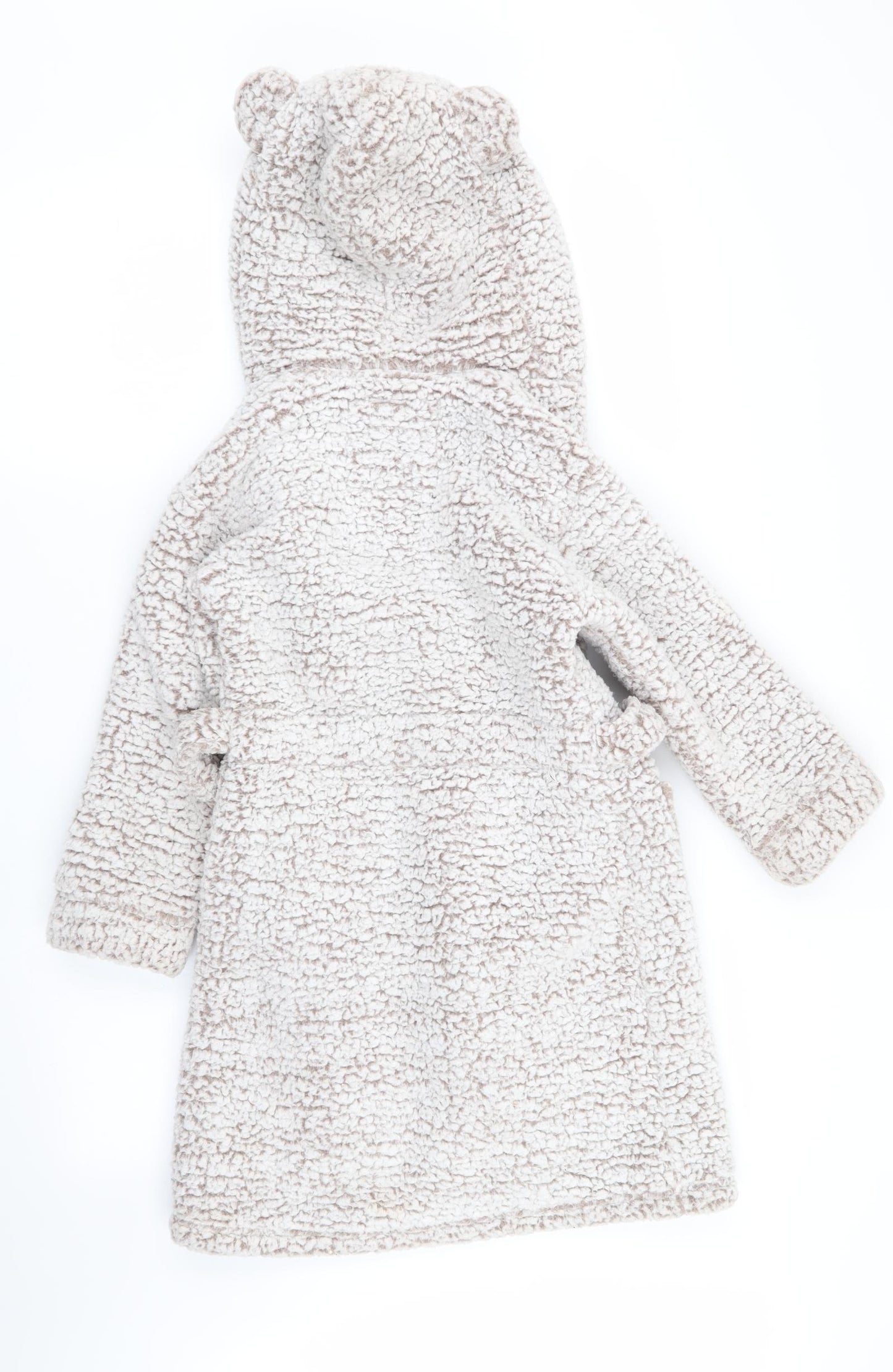 F&F Girls Beige Solid  Top Robe Size 7-8 Years