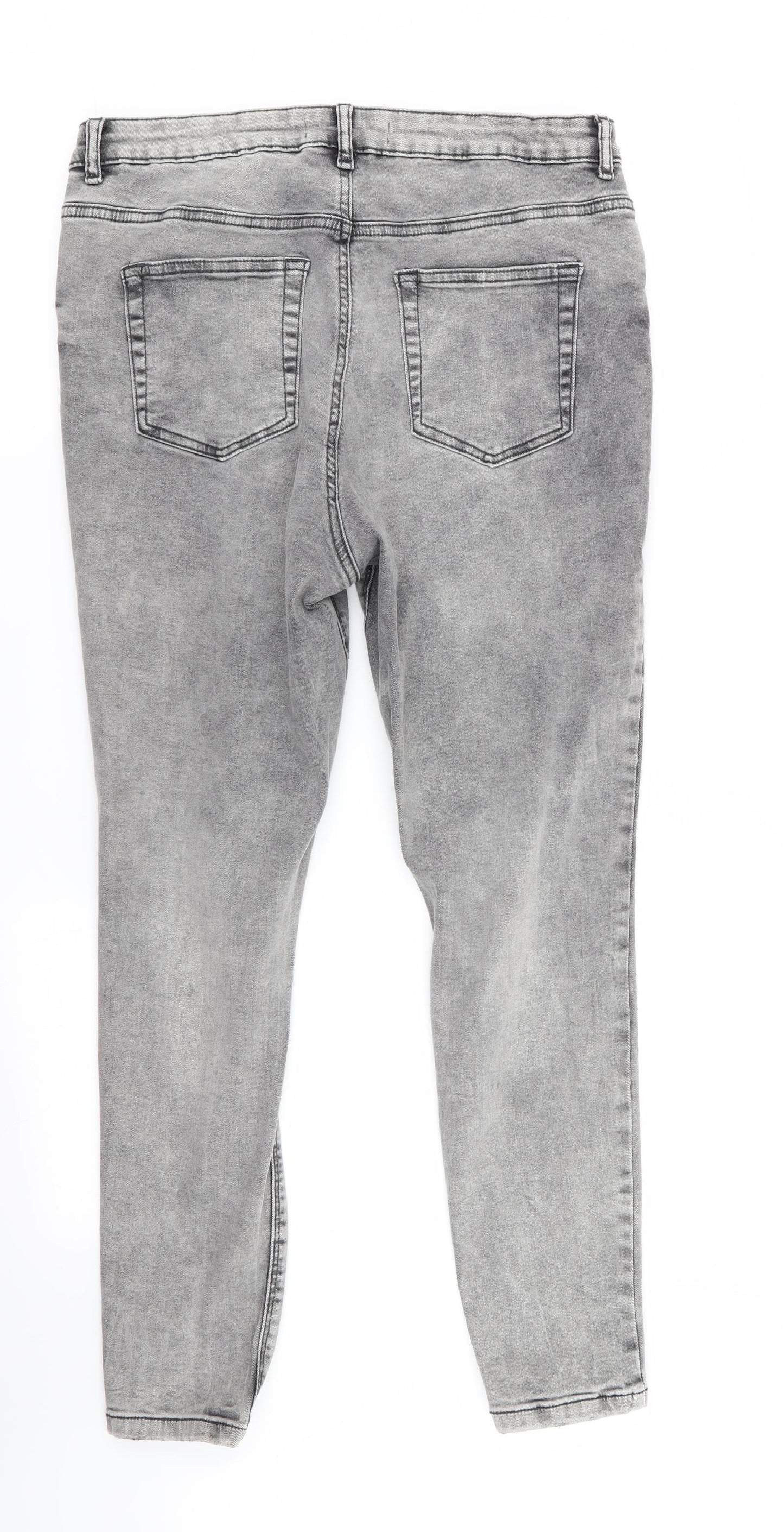 Primark Womens Grey   Skinny Jeans Size 16 L28 in