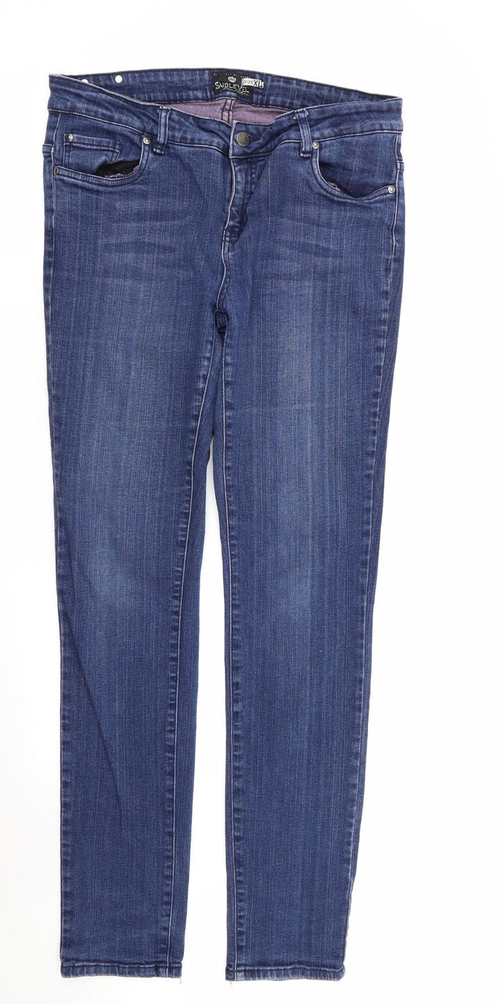 siblevel Womens Blue   Skinny Jeans Size XL L32 in