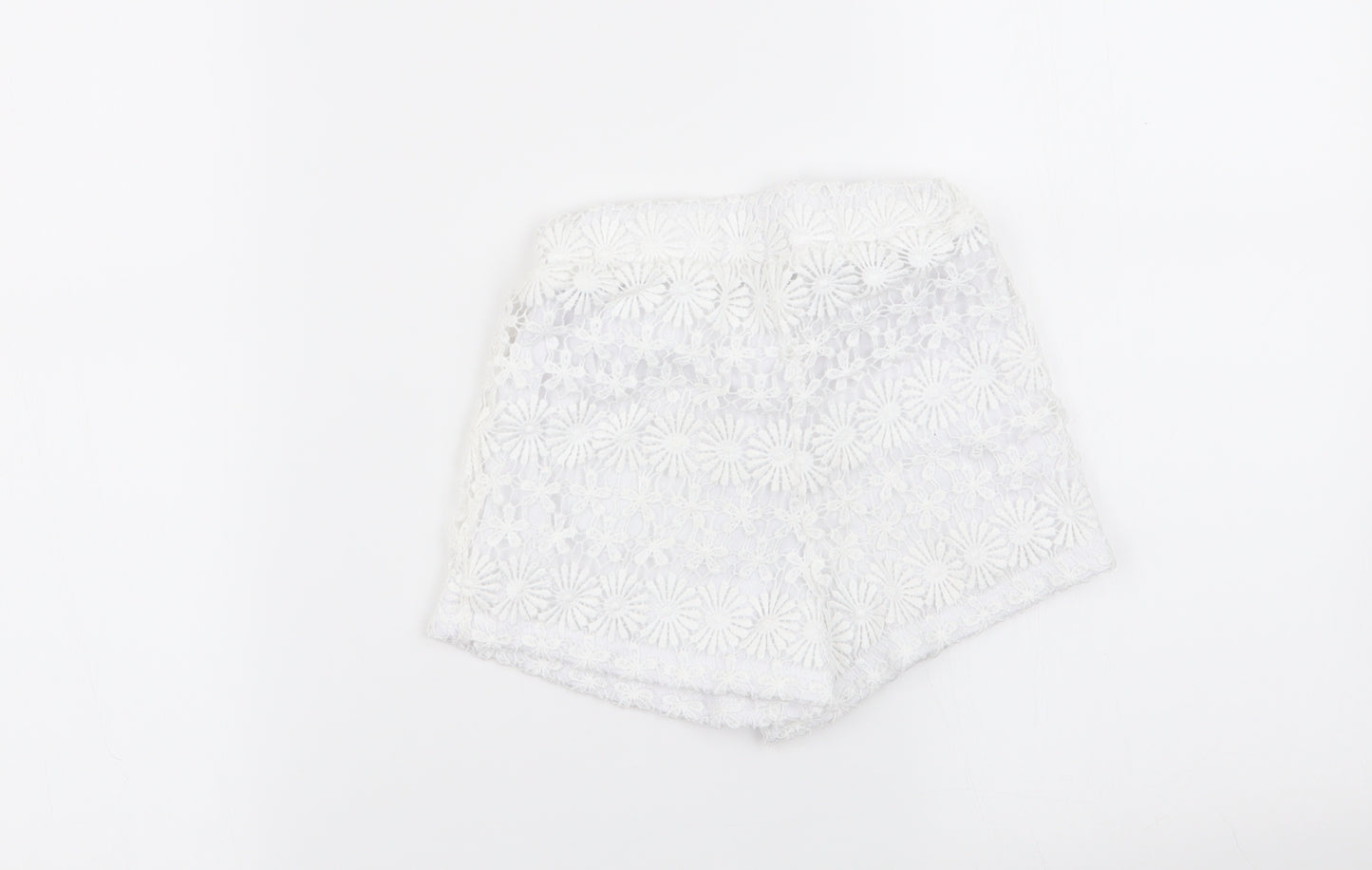 TU Girls White Floral  Hot Pants Shorts Size 6 Years
