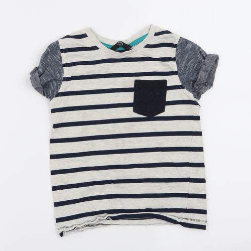 Asda George Boys Multicoloured Striped  Basic T-Shirt Size 4-5 Years