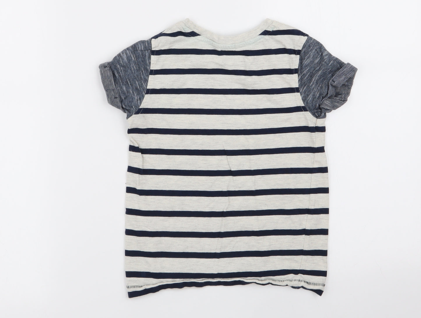 Asda George Boys Multicoloured Striped  Basic T-Shirt Size 4-5 Years