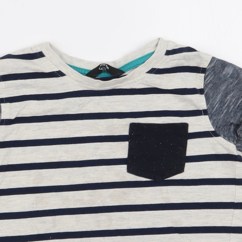 Asda George Boys Multicoloured Striped  Basic T-Shirt Size 4-5 Years
