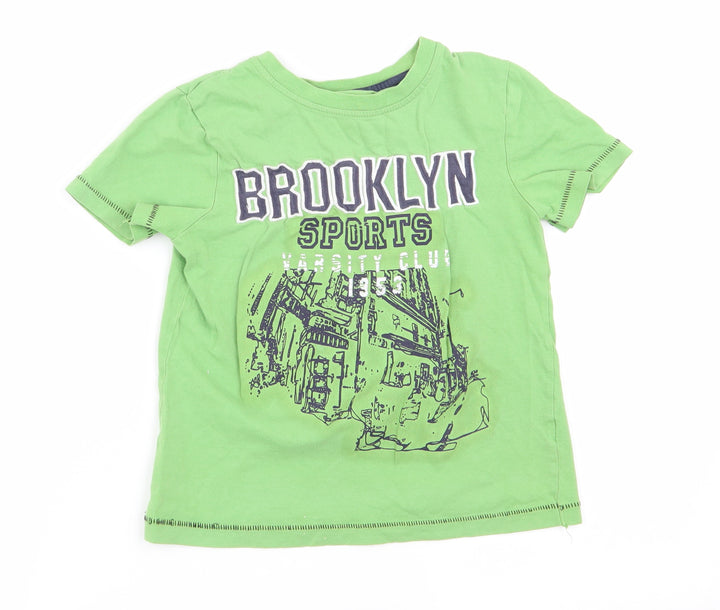 Cherokee Boys Green Basic T-Shirt Size 4-5 Years