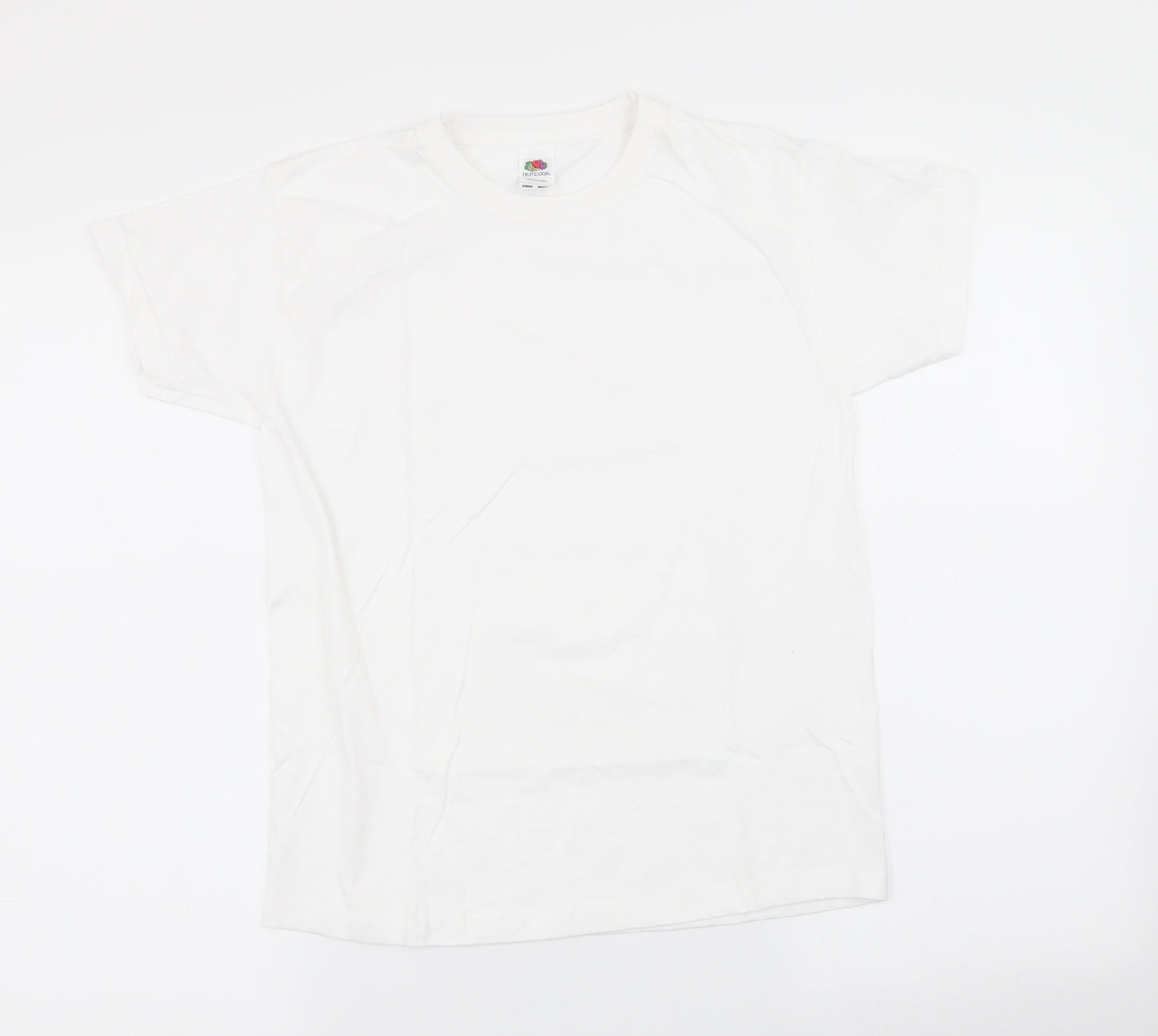 Fruit of the Loom Boys White   Basic T-Shirt Size 9-10 Years